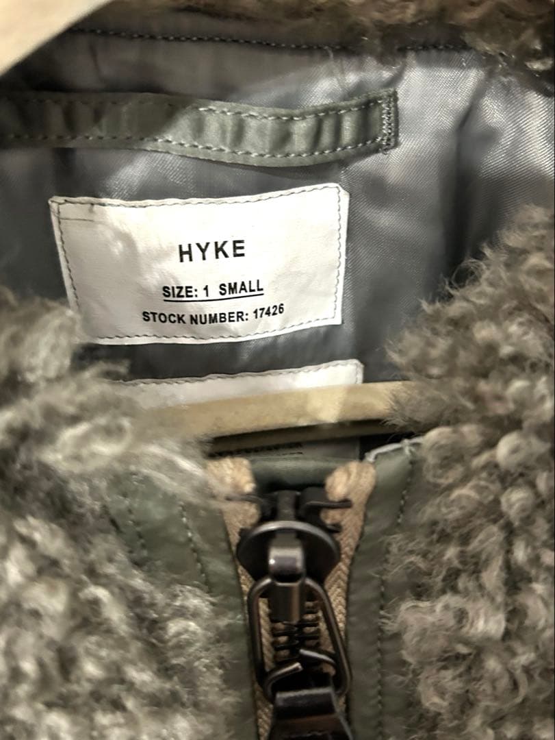 HYKE FAUX SHEARLING TYPE MA―1 JACKET