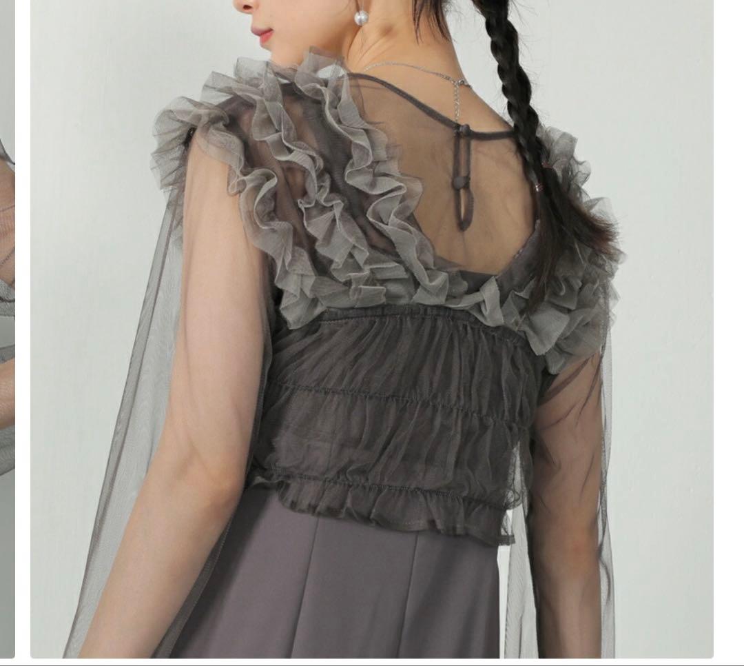 kana チュールボリュームシアードレス3点セット　タグあり　ブラウン