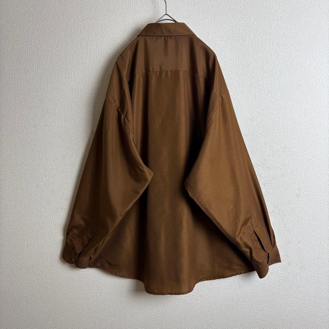 ネクタイシャツニットベスト　シルク　ペイズリー　ワッペン　襟切替　太アーム　古着