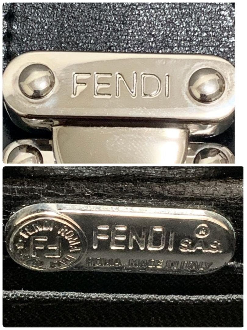 希少 フェンディ FENDI バニティバッグ レザー 2way ハンドバッグ