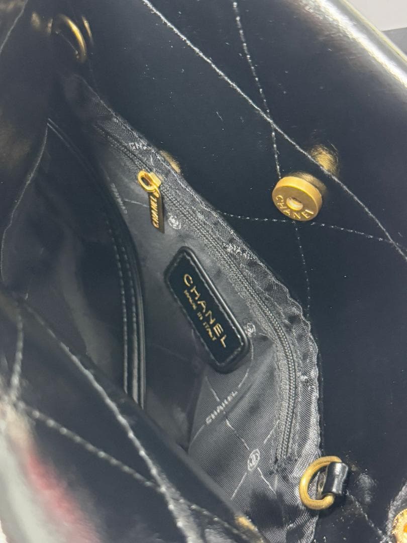 状態良好 ✨CH♡NeLブラックレザー クラッチバッグ