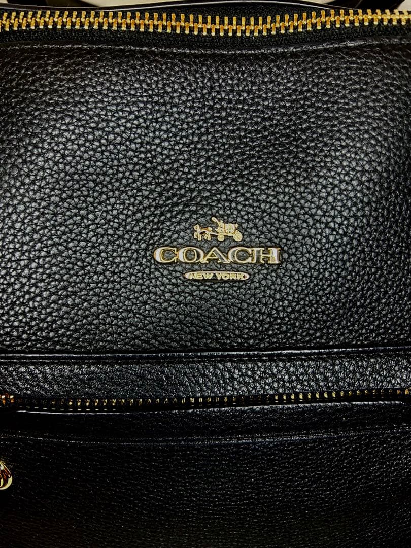 ☆美品☆ COACH コーチ トートバッグ ブラック レザー　A4 ビジネス