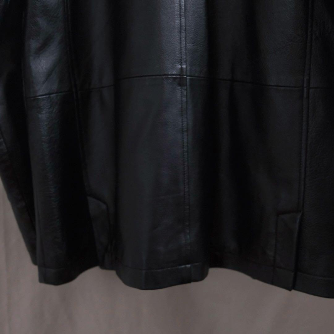 本革　レザー　ワーク　ジャケット　ビンテージ　フランス　モールスキン　古着