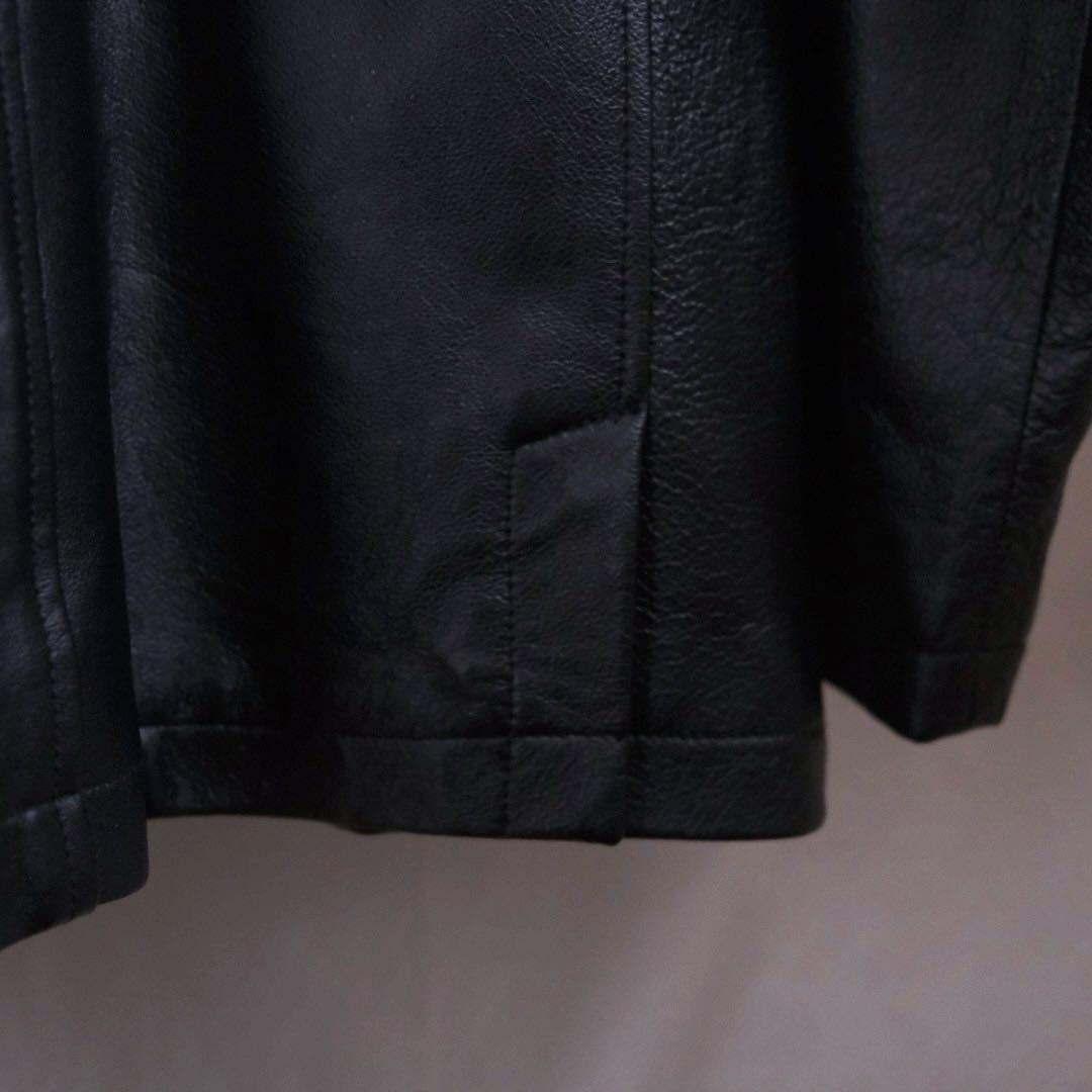 本革　レザー　ワーク　ジャケット　ビンテージ　フランス　モールスキン　古着