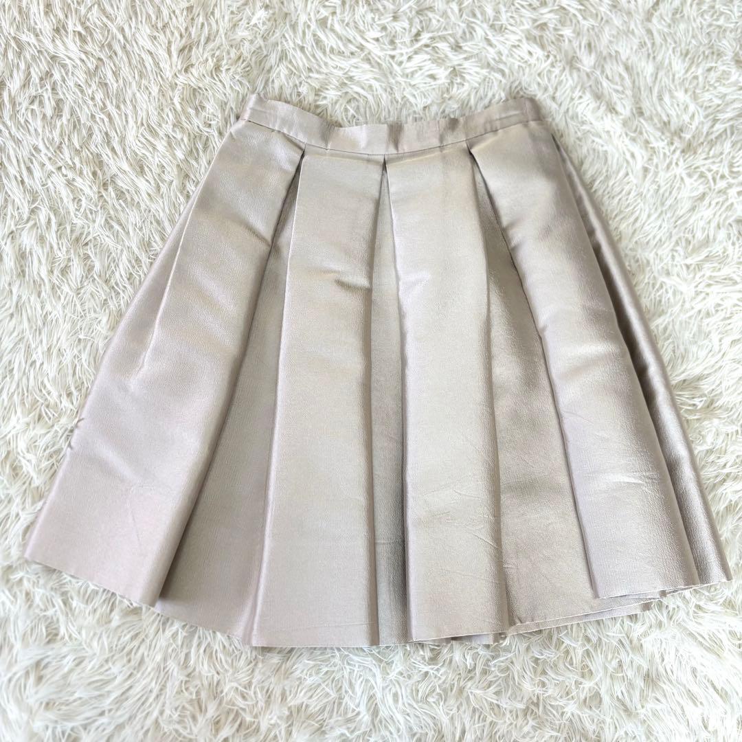 PRADA シルク混　ミニ　フレアスカート　38