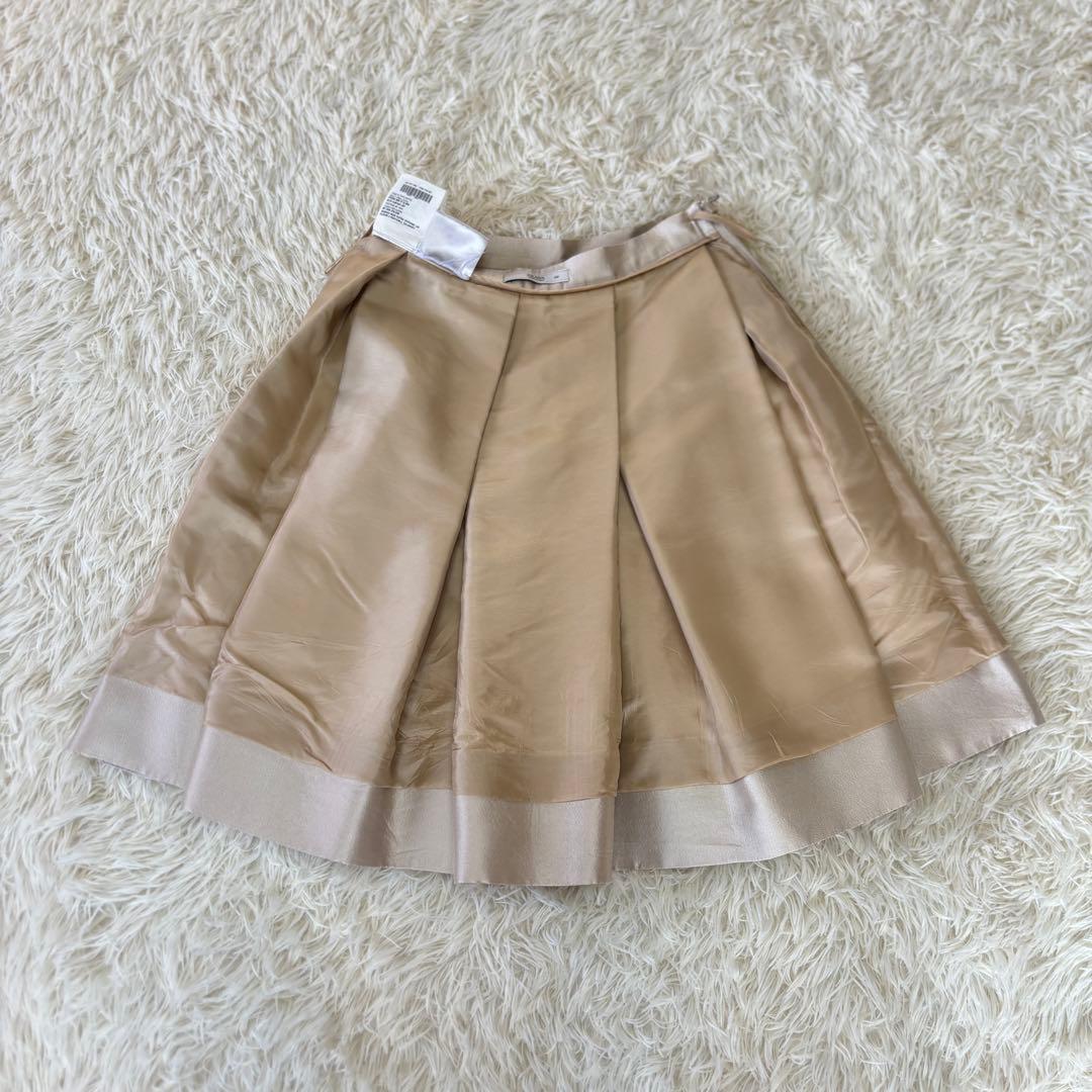 PRADA シルク混　ミニ　フレアスカート　38