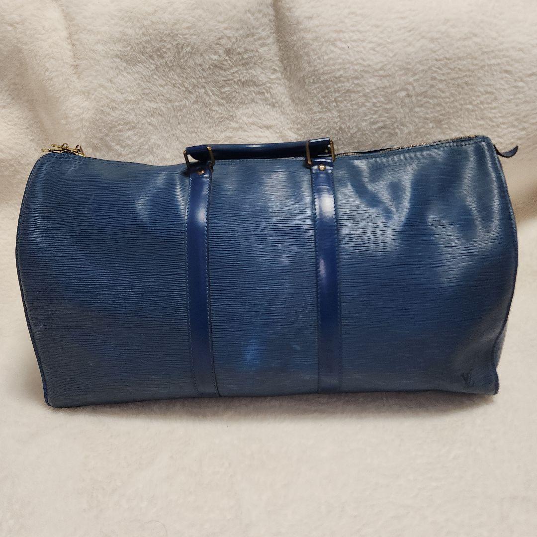 ルイヴィトン エピ キーポル50 トレドブルー ボストンバッグ 旅行かばん