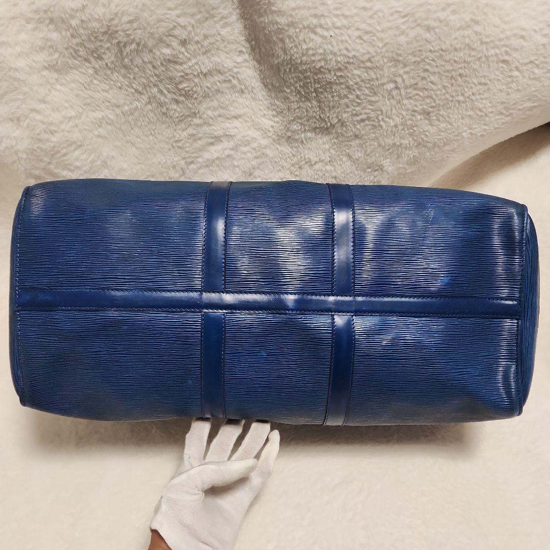 ルイヴィトン エピ キーポル50 トレドブルー ボストンバッグ 旅行かばん