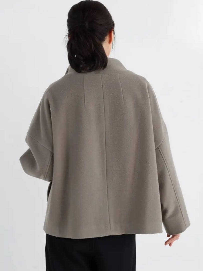 CLOVE スタンドカラーショートウールコート