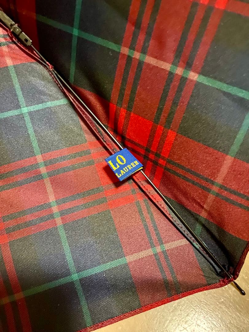 【未使用タグ付】ポロベア ポロ ラルフローレン 折りたたみ 雨傘 チェック