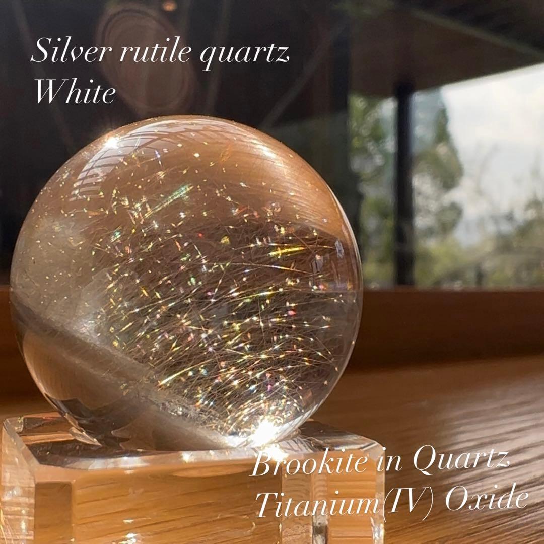 シルバールチルクォーツ/ブルッカイトインクォーツ/rutile
