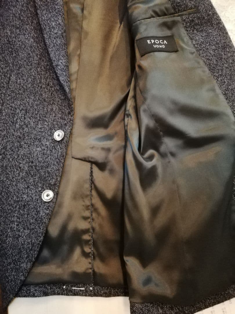 【新品】エポカウォモ／テーラードジャケット アンゴラ入り L／48（ITL48）