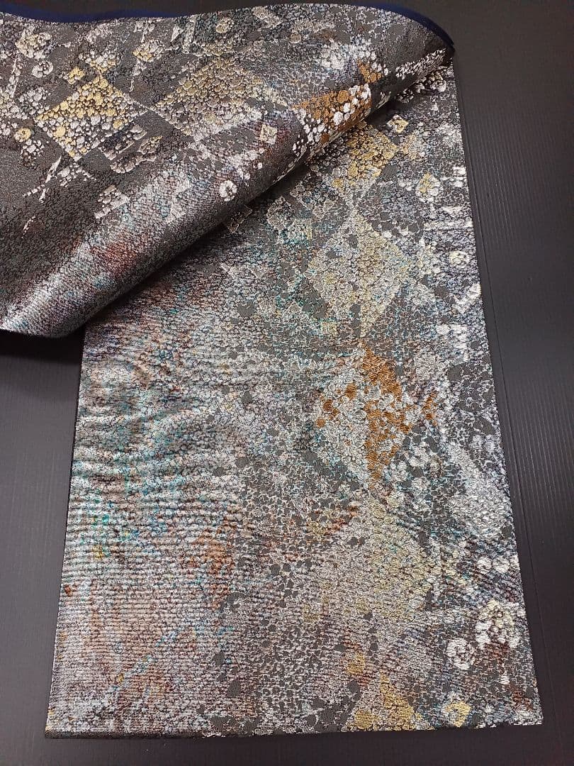 ［六通］袋帯　中古美品　藍染 O-330