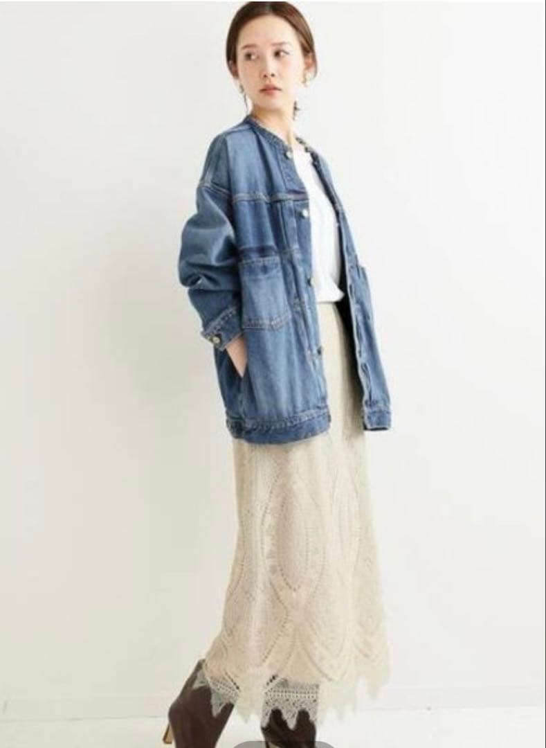 IENAリメイクルーズデニムブルゾン36