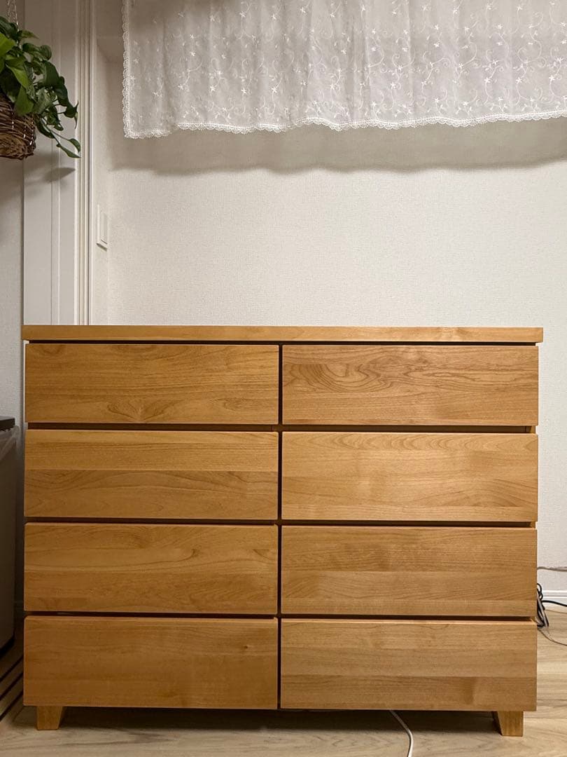 北欧家具　ウッドチェスト105cm幅　 4段