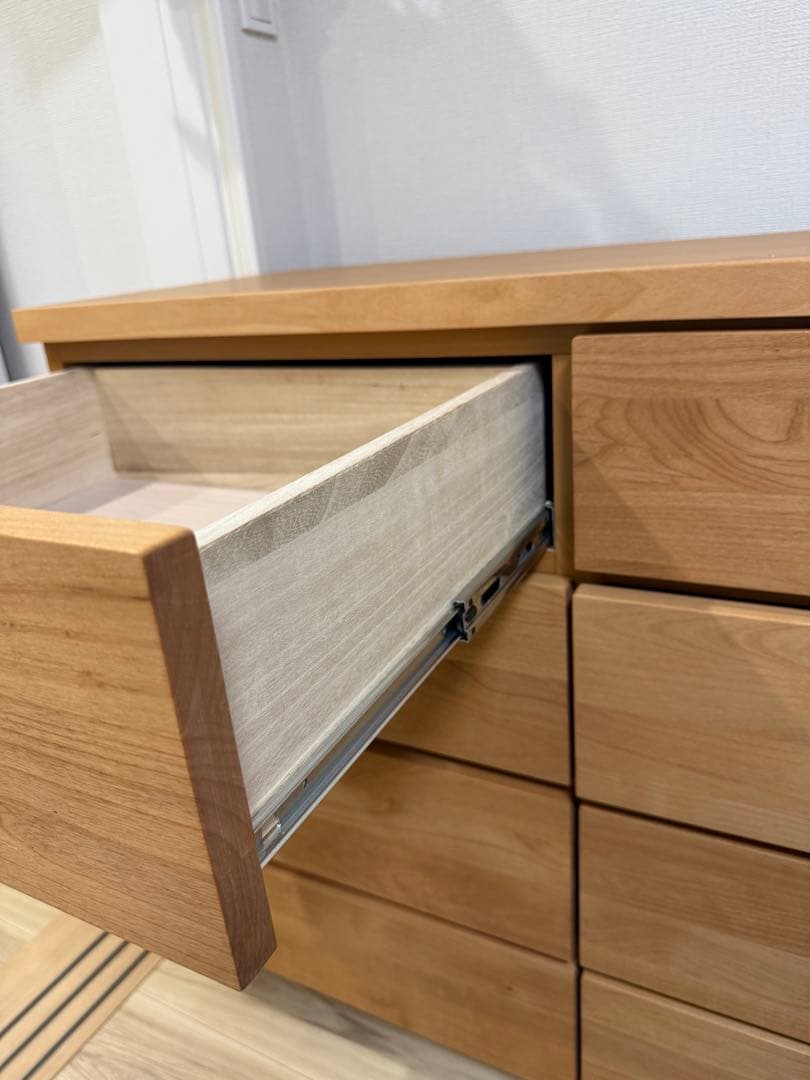 北欧家具　ウッドチェスト105cm幅　 4段