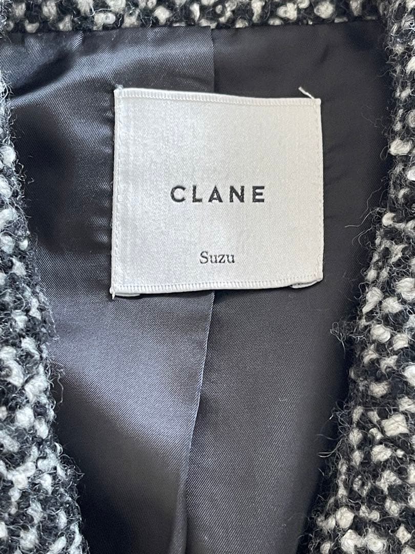 CLANE テーラードジャケット ブラック・ホワイト