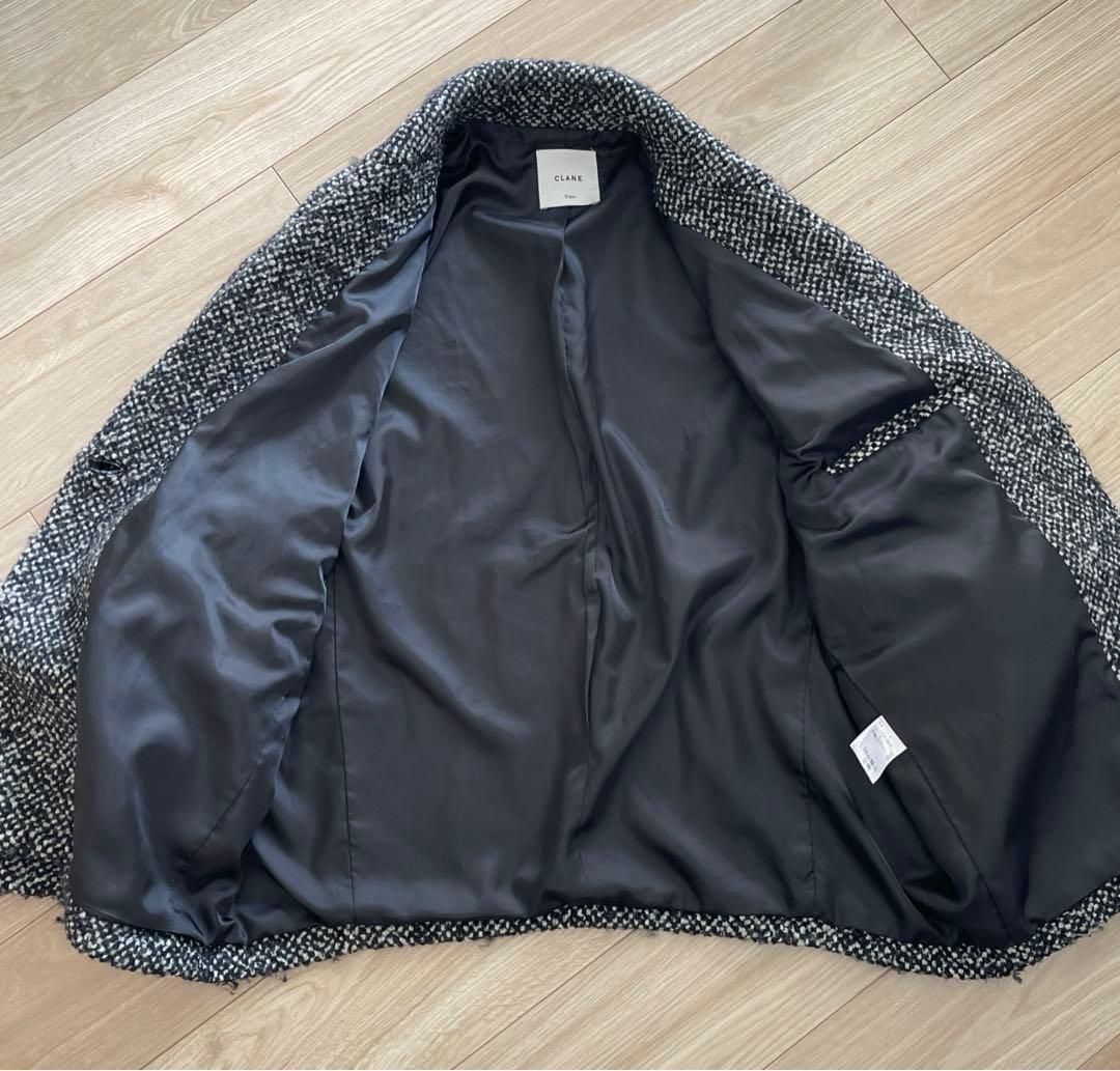 CLANE テーラードジャケット ブラック・ホワイト