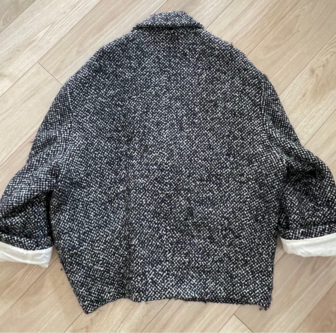 CLANE テーラードジャケット ブラック・ホワイト