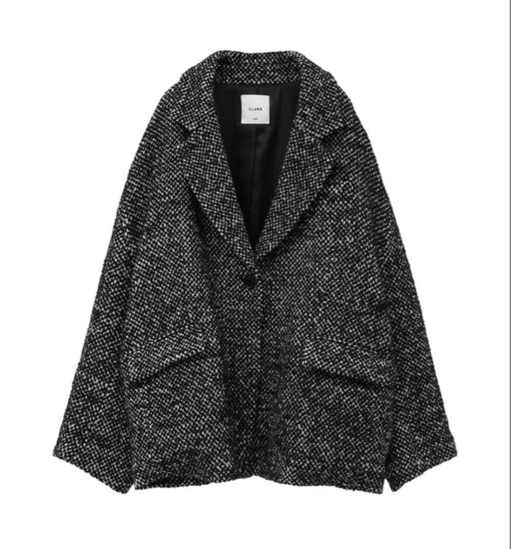 CLANE テーラードジャケット ブラック・ホワイト