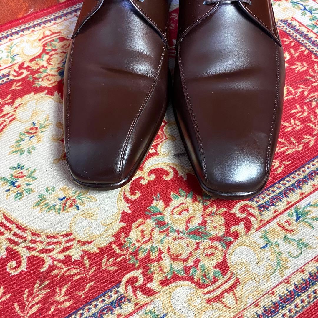 【美品】BENIRブライダルシューズ ウエディング26.5cm ダークブラウン