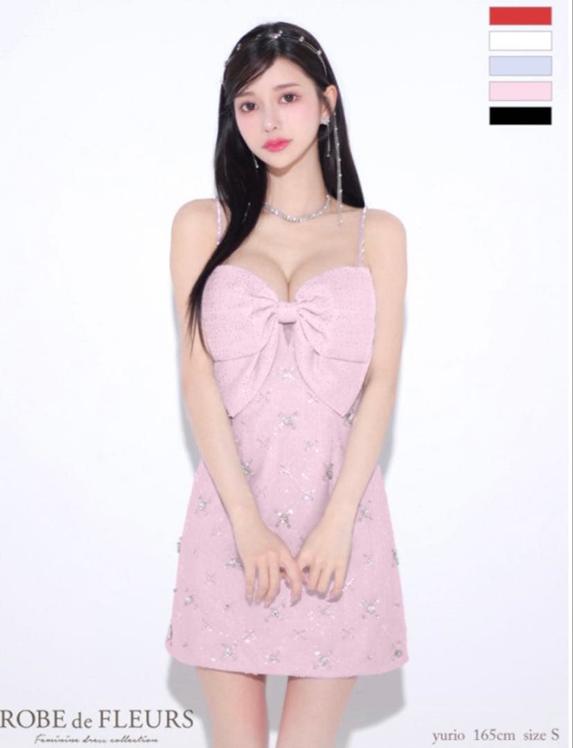 ROBE de FLEUR リボンドレス pink