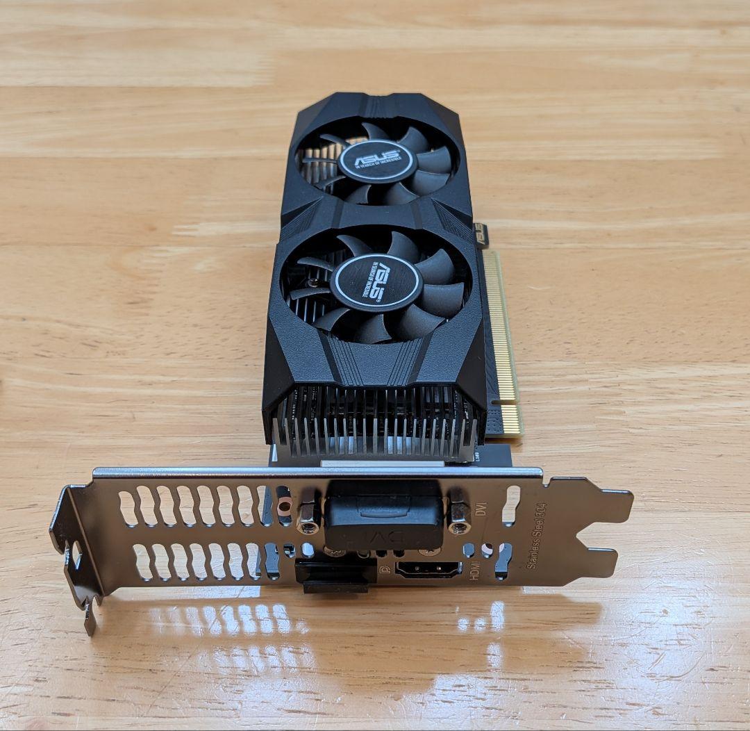 箱無し​【LPブラケット付】ASUS RTX3050 6GB 補助電源不要