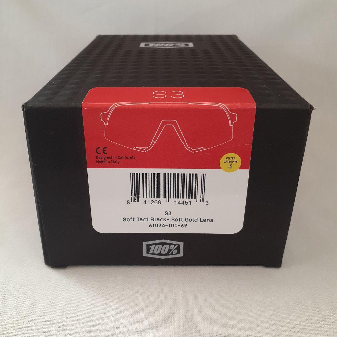 中古 100% S3 ブラック ゴールド ワンハンドレッド サングラス