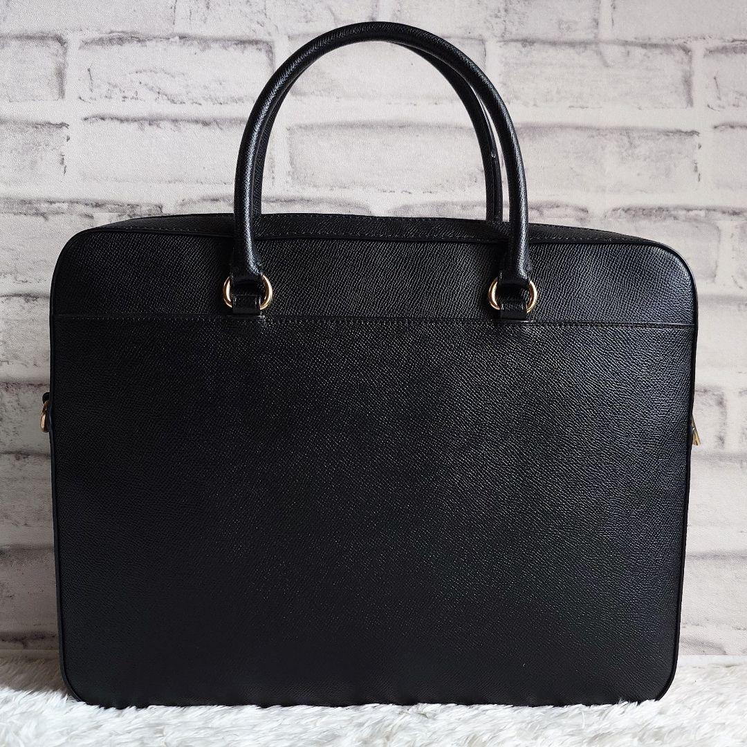 コーチ 2way ショルダーバッグ A4収納可能 ビジネス 斜め掛け 黒