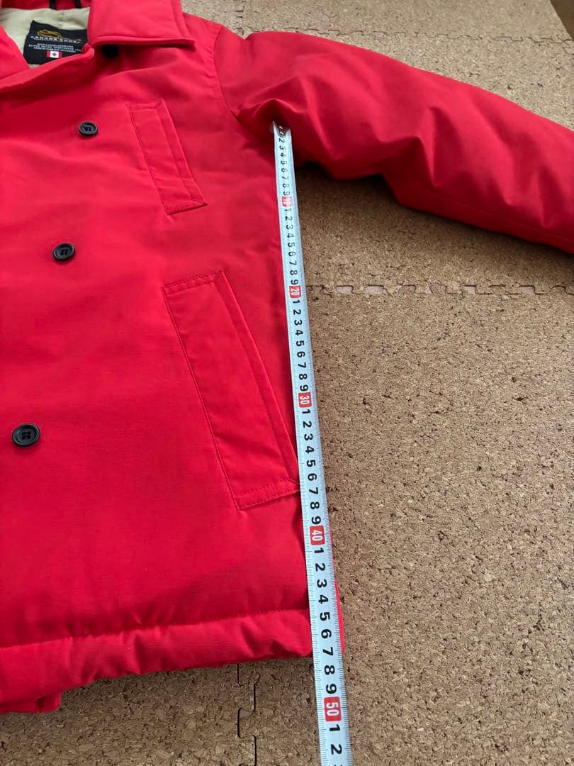 美品  赤 XS/TP ダウン ピーコート　カナダグース