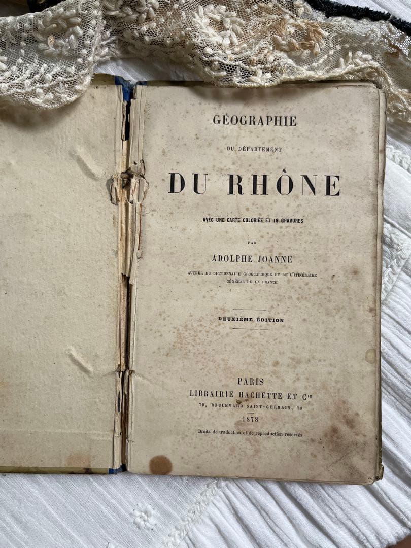 ◆SALE◆フランスアンティーク｜100年前古書教科書詩集手書きハガキ紙もの挿絵