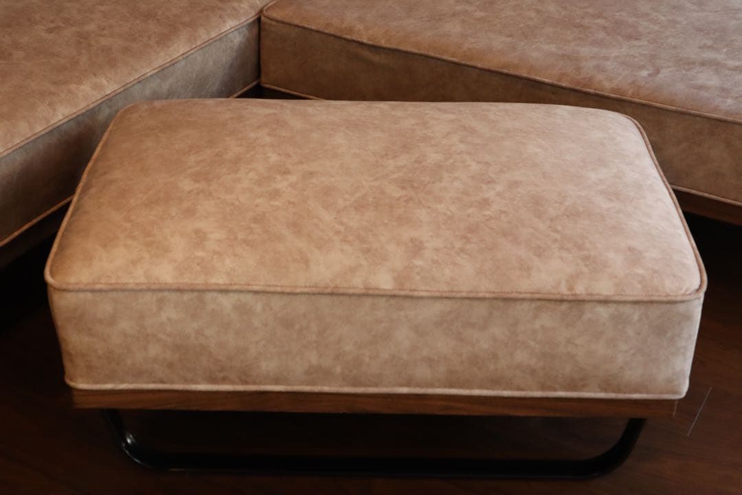 【りよ】分割出品③ カウチソファ　ベージュ　スムーステック