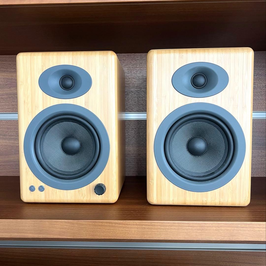 Audioengine A5+ Bluetooth パワードスピーカー バンブー