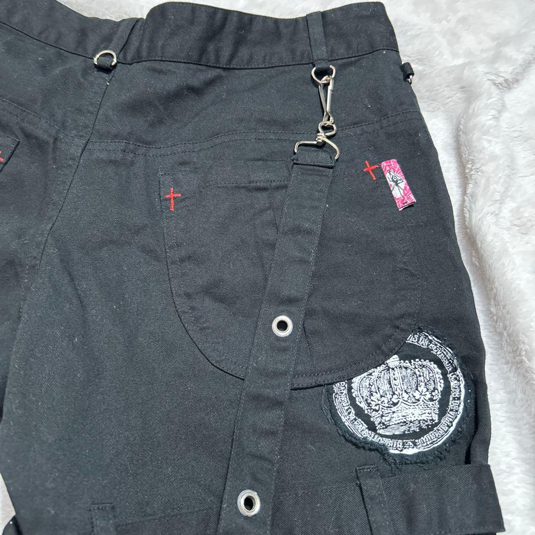 mad punks ボンテージ パンツ パンク グランジ スカル y2k 黒