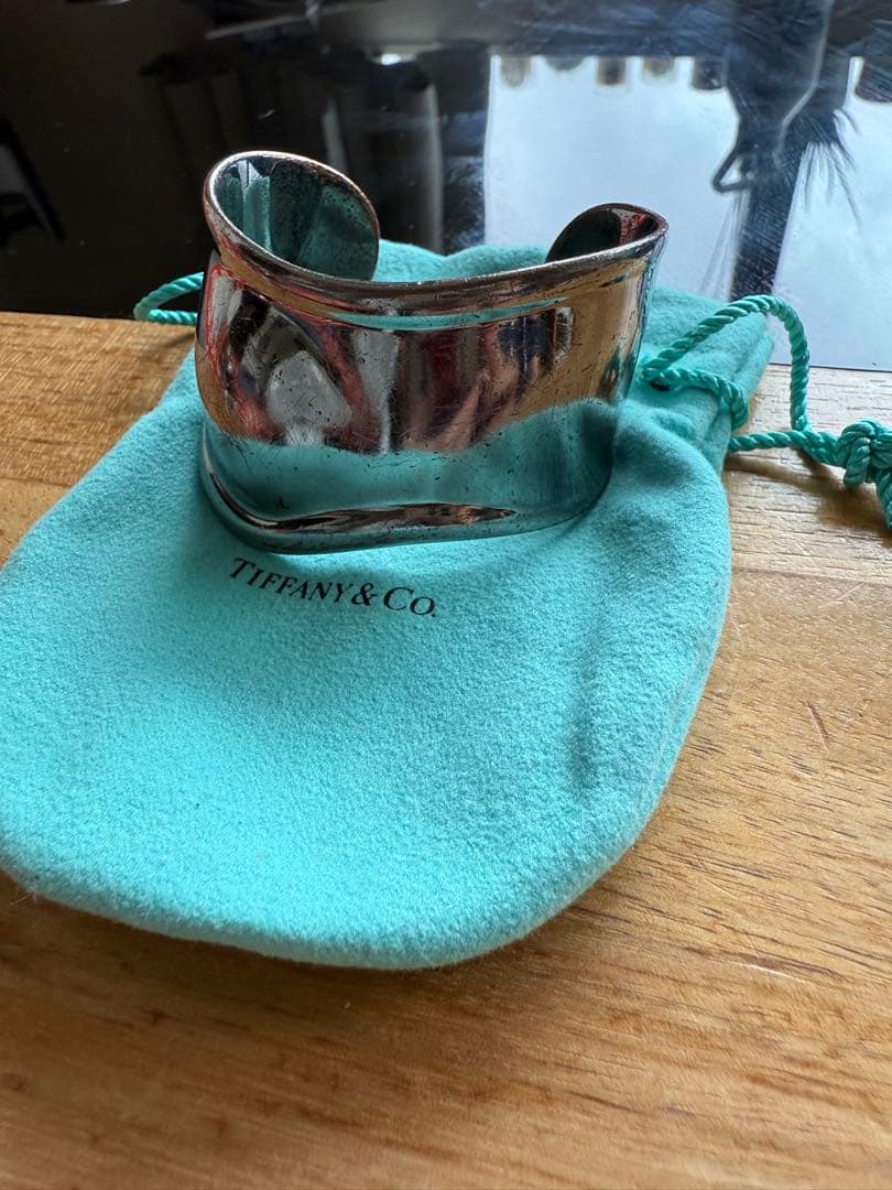 【お値下げ中】ティファニー　ボーンカフ ルテニウム　Sサイズ