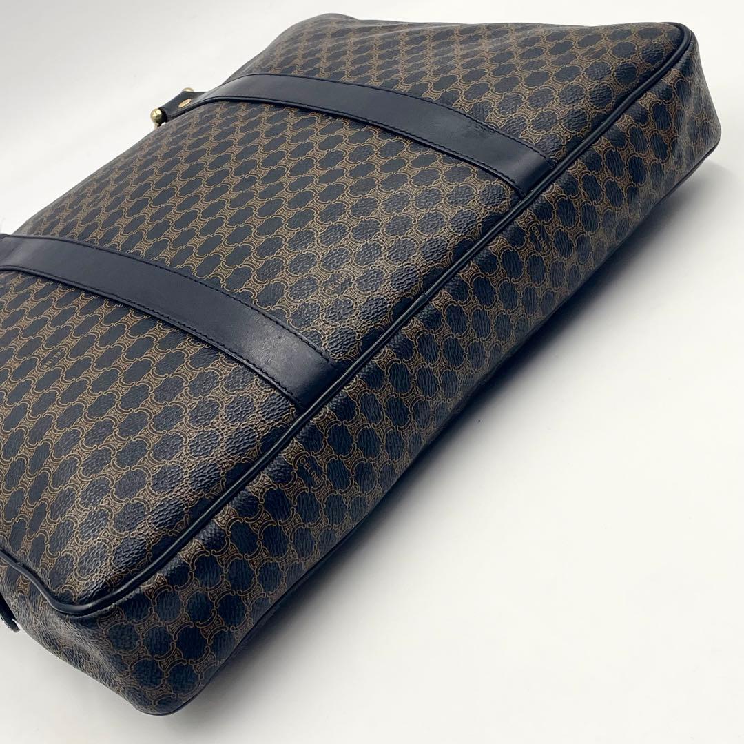 【美品】CELINEセリーヌ 黒マカダム ビジネスバッグ ブリーフケース A4可