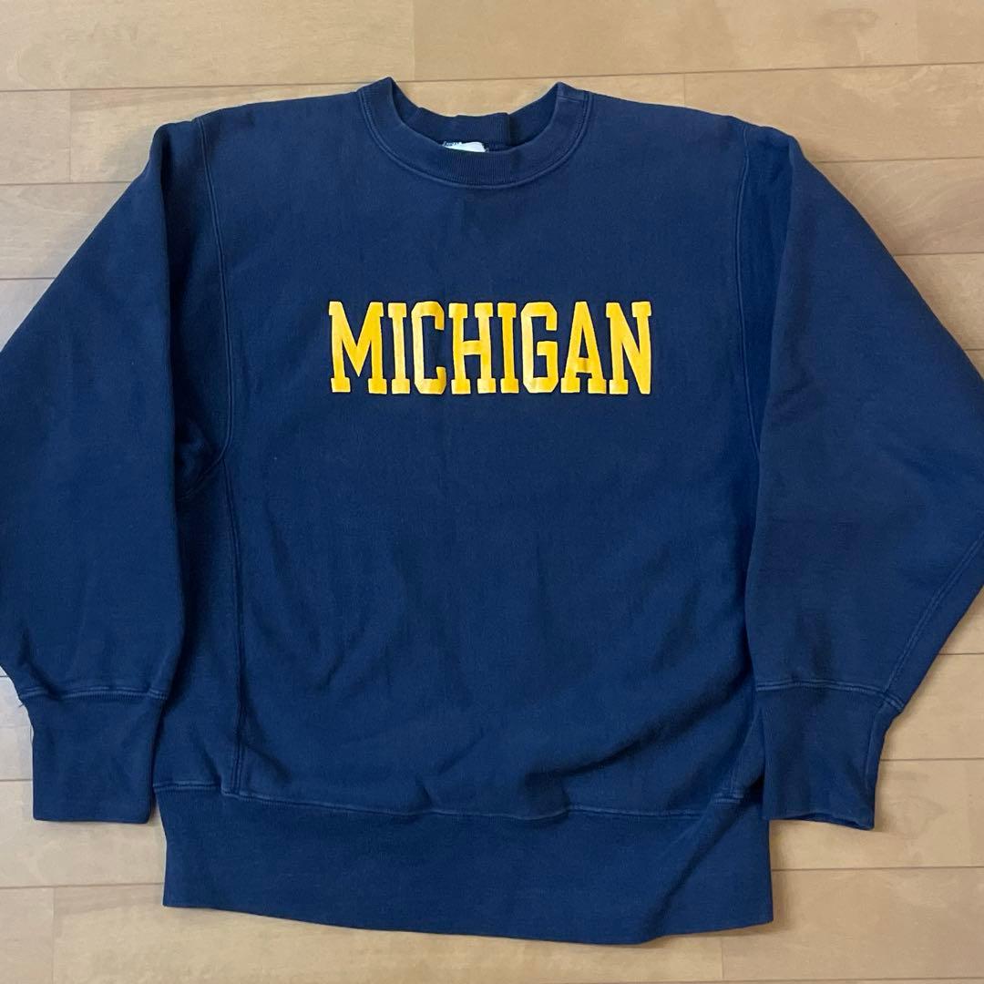 80s 袖目無し ミシガン チャンピオン リバースウィーブ スウェット