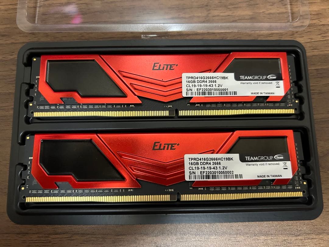 S*様 【美品】Team DDR4 2666Mhz PC4-21300 32GB
