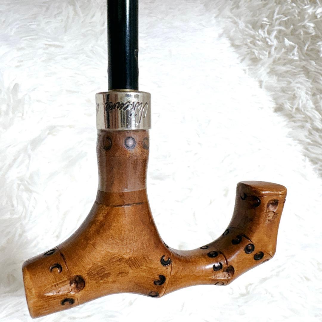 希少　ヴィヴィアンウエストウッド レオパード柄　折りたたみ傘　木製　オーブ　人気