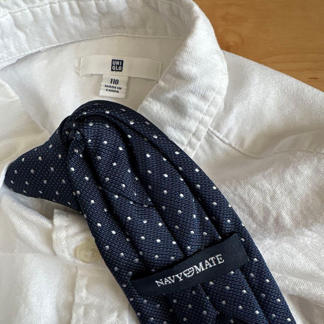 115㎝　グリーンレーベルリラクシング　濃紺　フォーマルスーツ　入学式　ネクタイ