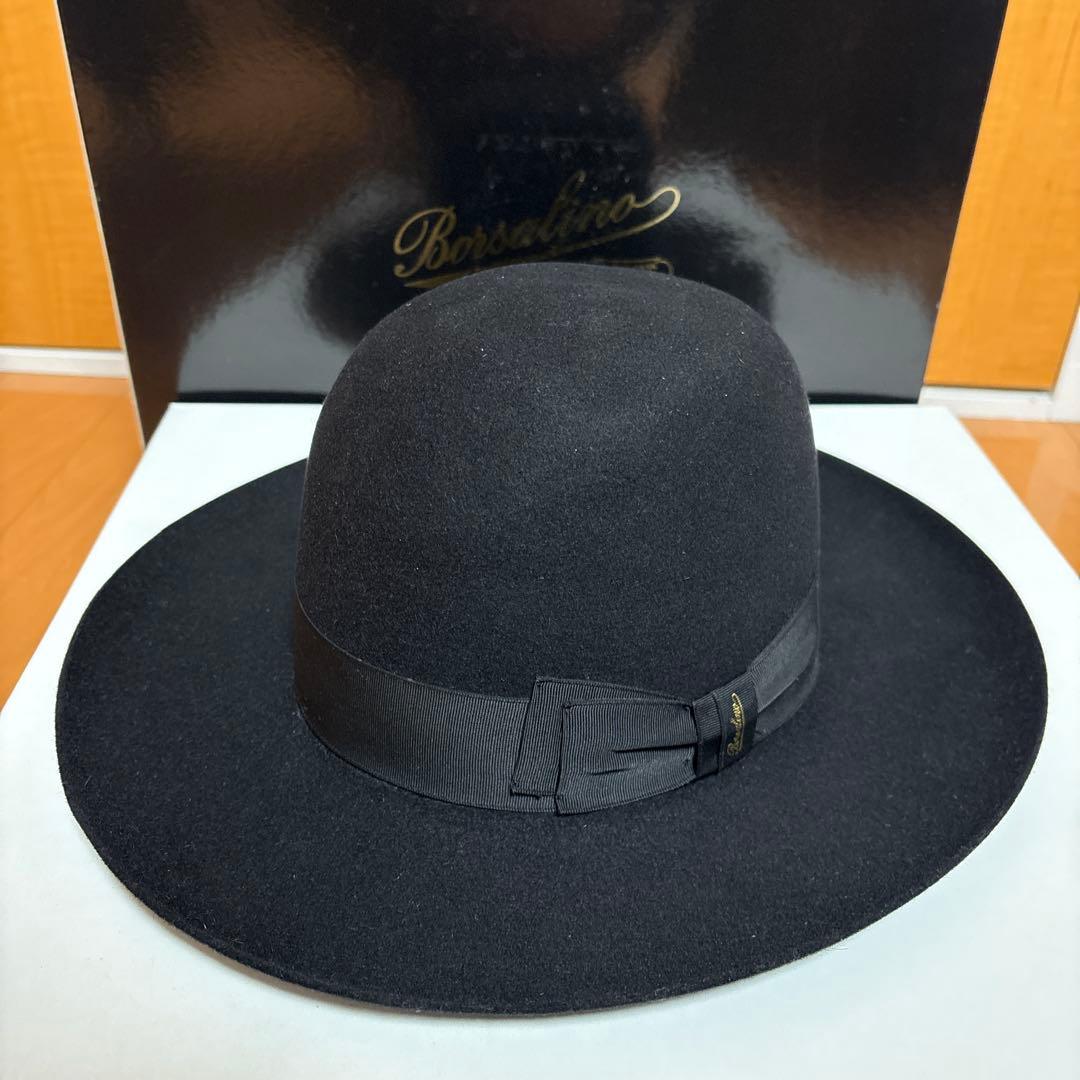 Borsalino ブラック ウールハット