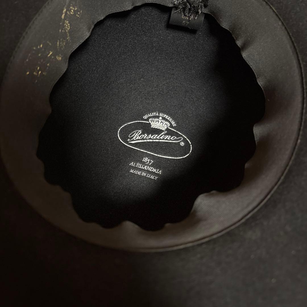 Borsalino ブラック ウールハット