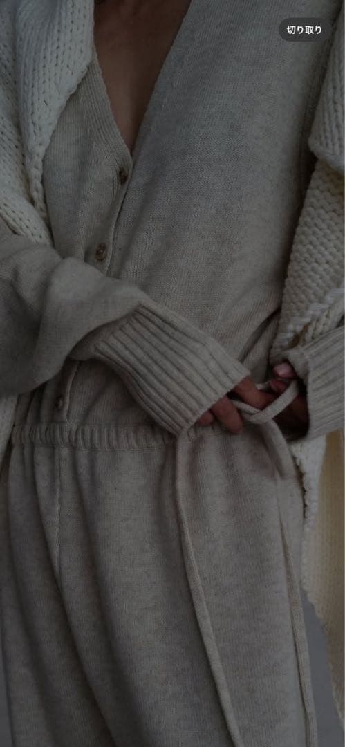 etre tokyo Vネックニットオールインワン