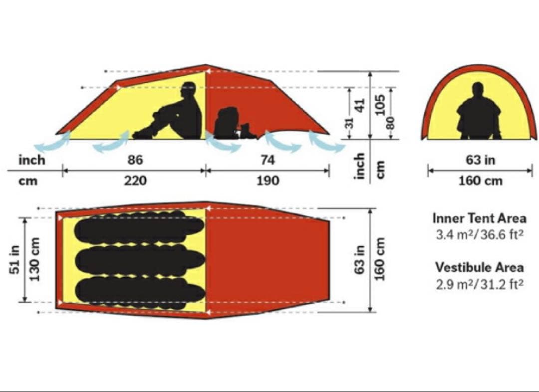 【最終値下げ】HILLEBERG Anjan 3 GT レッド