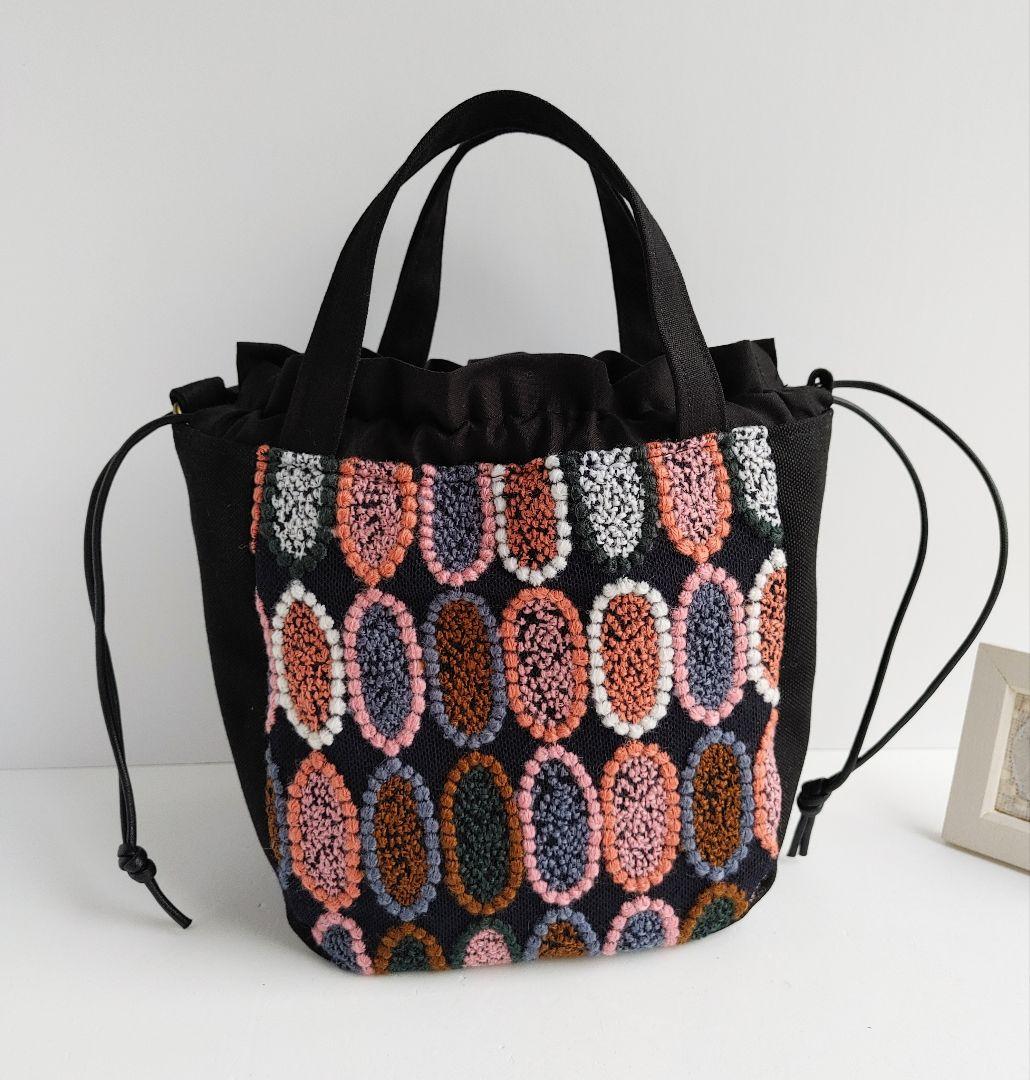 1点のみミナペルホネン 激レアtarte 小ぶり巾着バッグ ショルダーにも