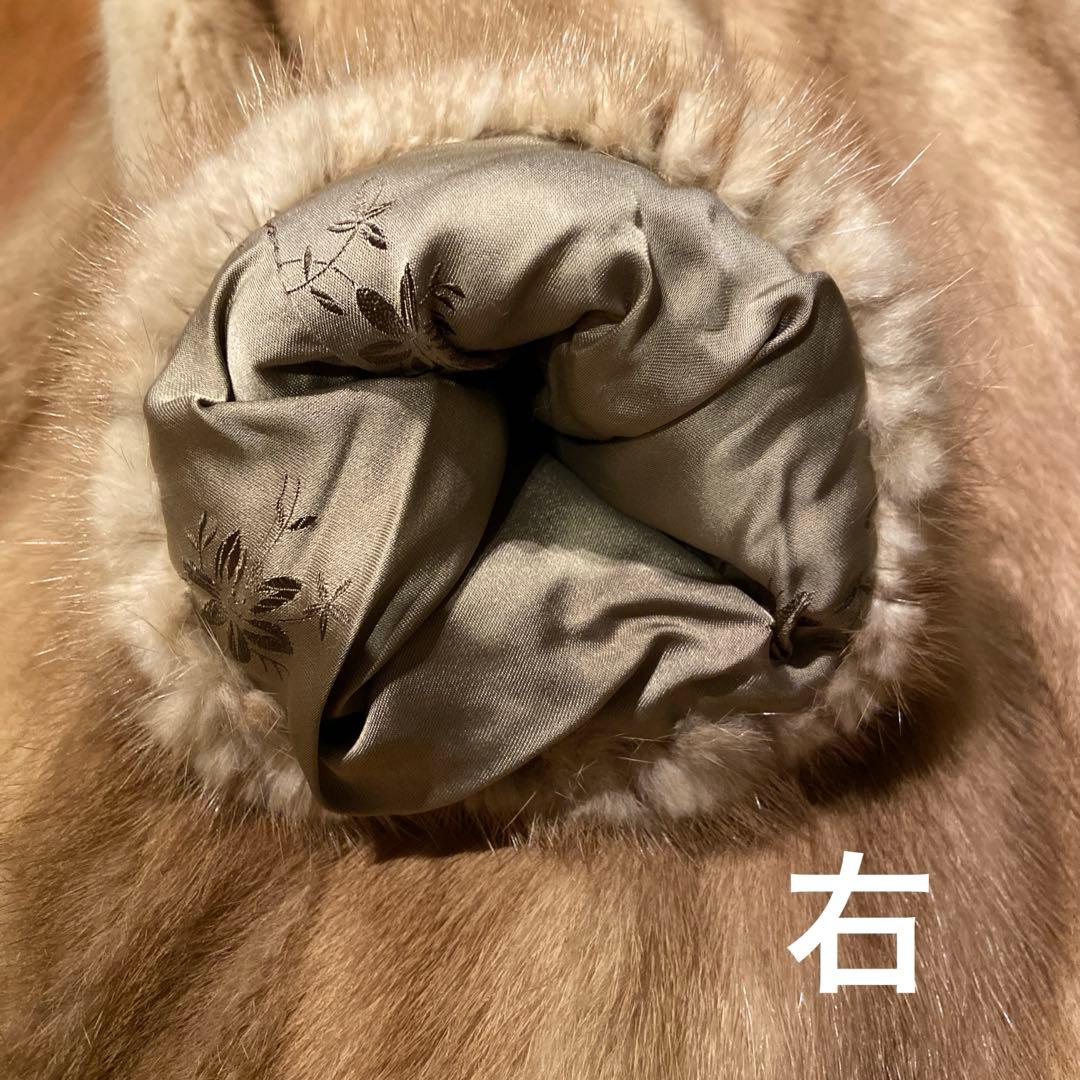 ミンク毛皮ロングコート