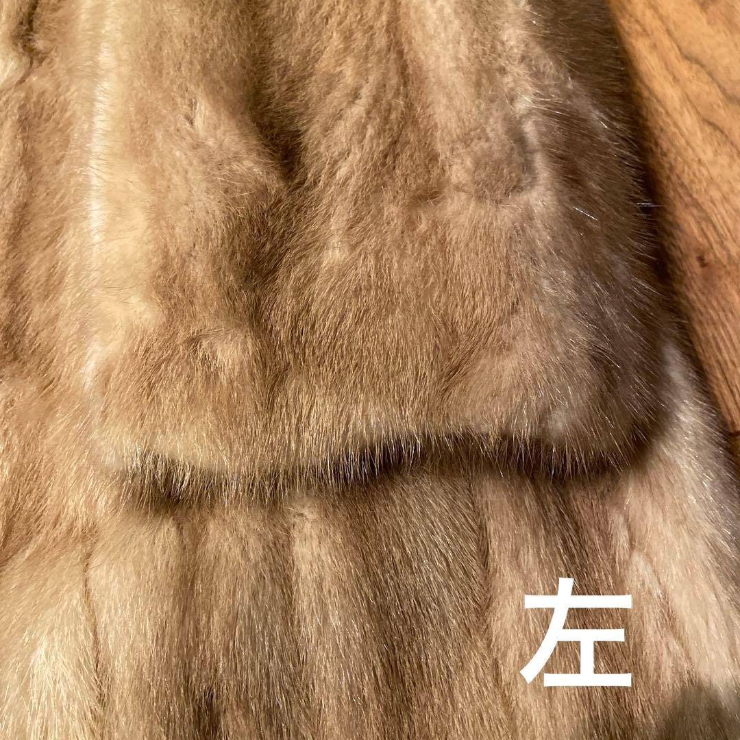 ミンク毛皮ロングコート