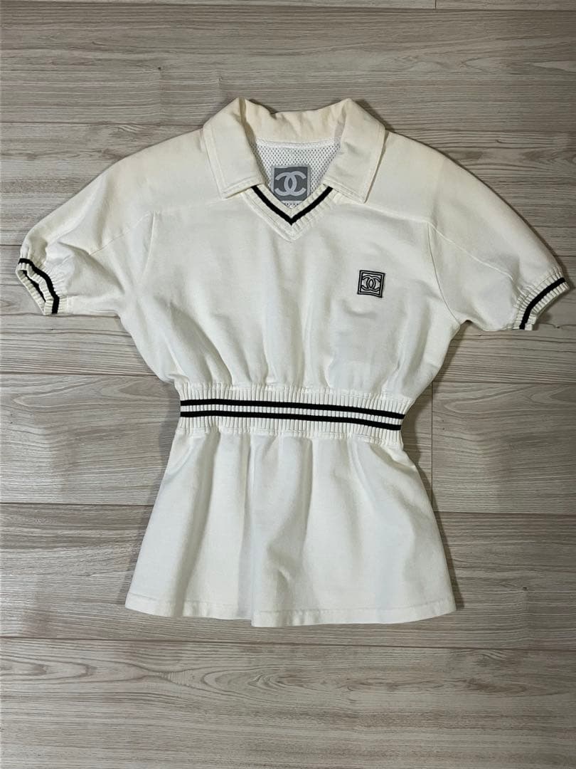 Chanel 半袖ポロシャツ 42 ホワイト