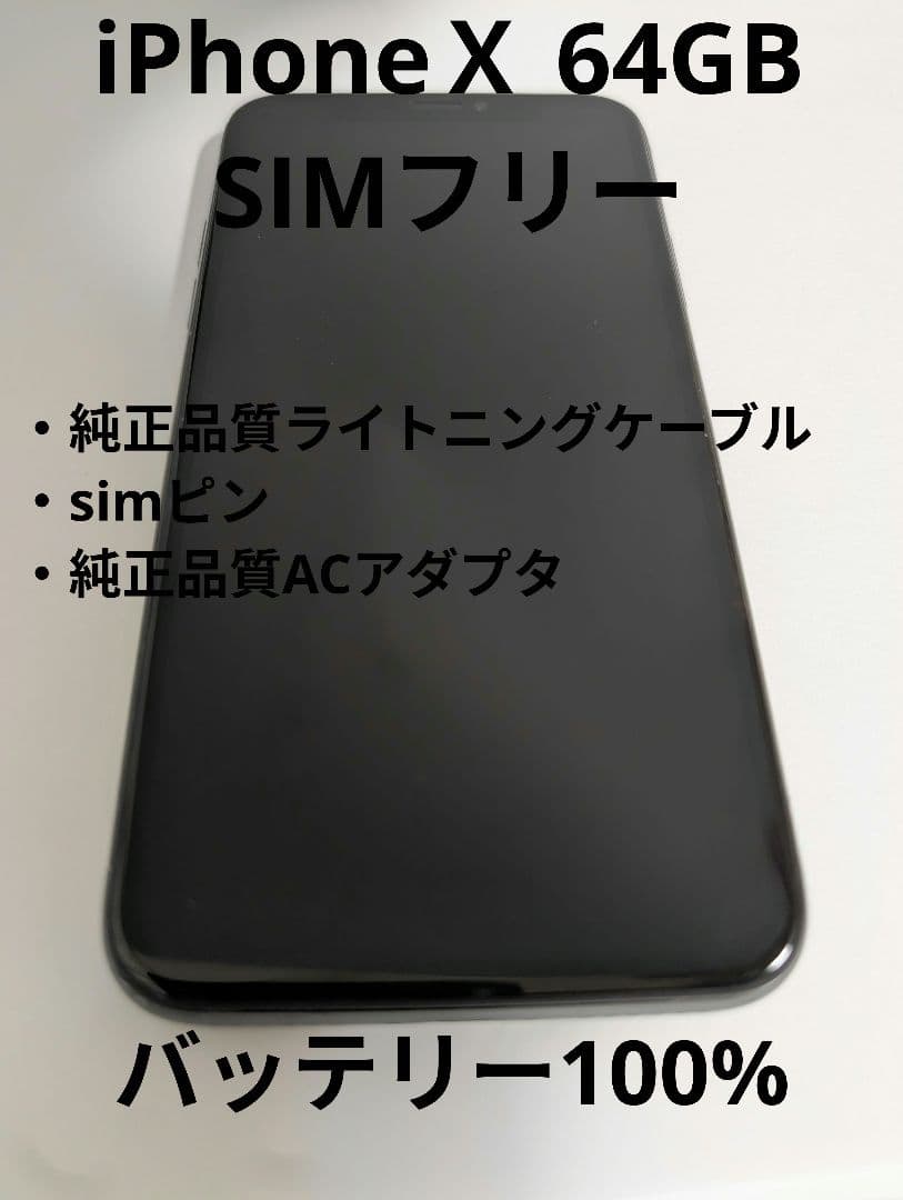 iPhone X 本体 64GB スペースグレイ SIMフリー
