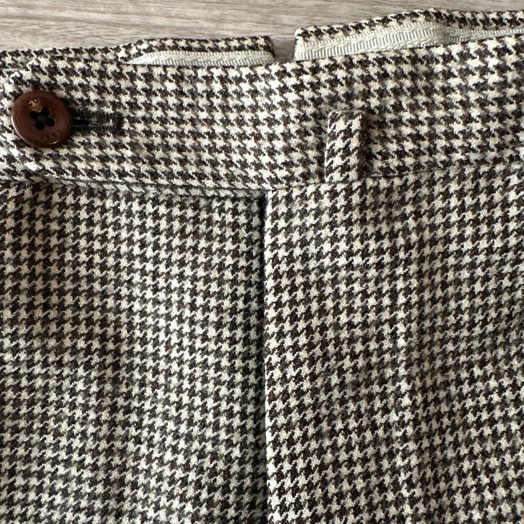 INCOTEX × BEAMS F 千鳥格子 フランネルスラックス 52